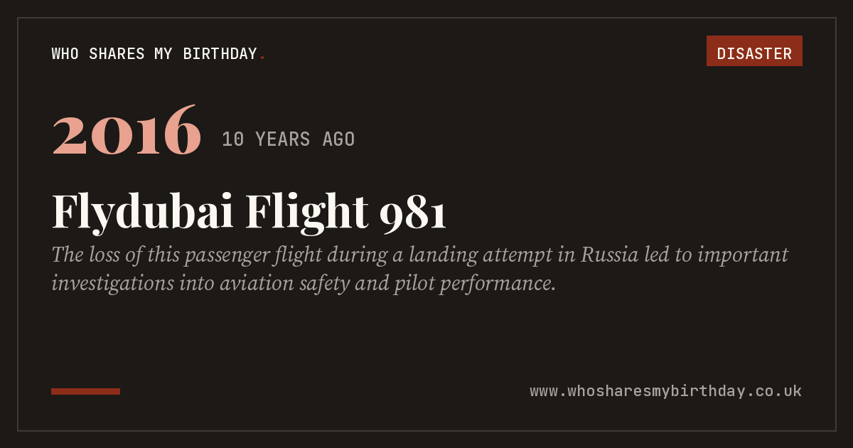 Flydubai Flight 981