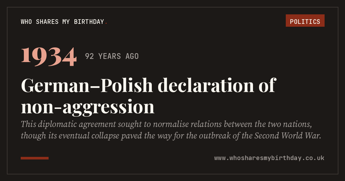 German–Polish declaration of non-aggression