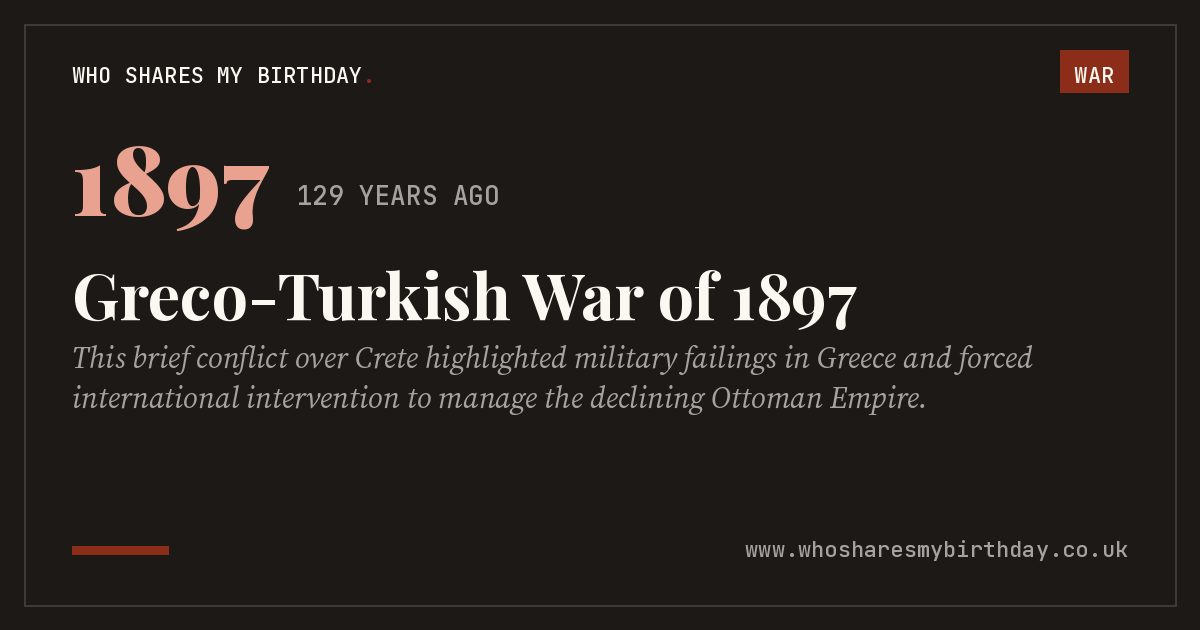 Greco-Turkish War of 1897