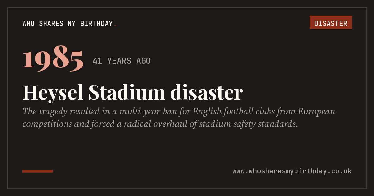 Heysel Stadium disaster