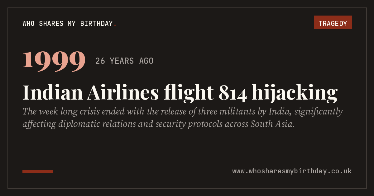 Indian Airlines flight 814 hijacking