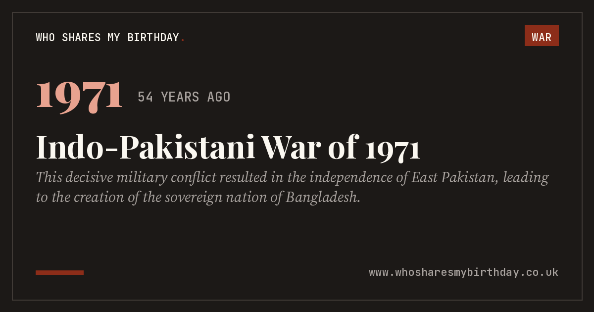 Indo-Pakistani War of 1971