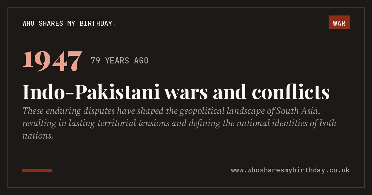 Indo-Pakistani wars and conflicts