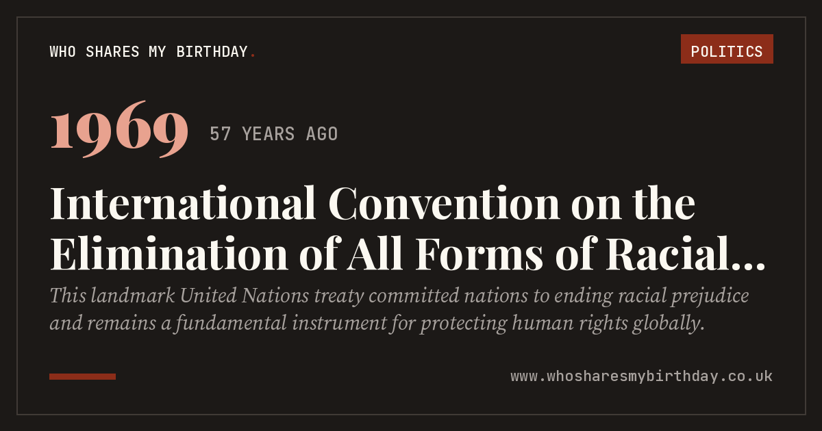 International Convention on the Elimination of All Forms of Racial Discrimination