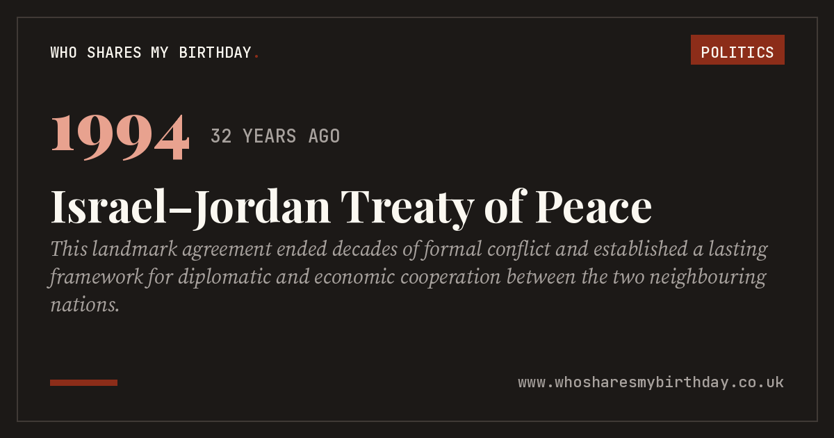 Israel–Jordan Treaty of Peace