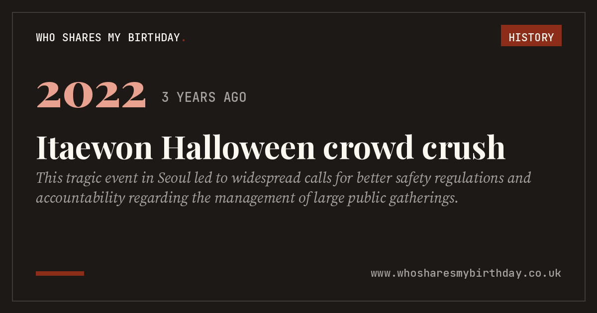 Itaewon Halloween crowd crush