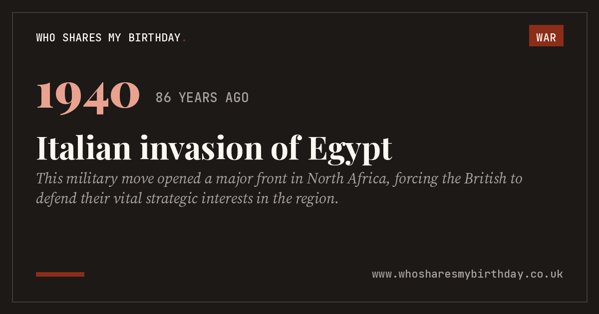 Italian invasion of Egypt
