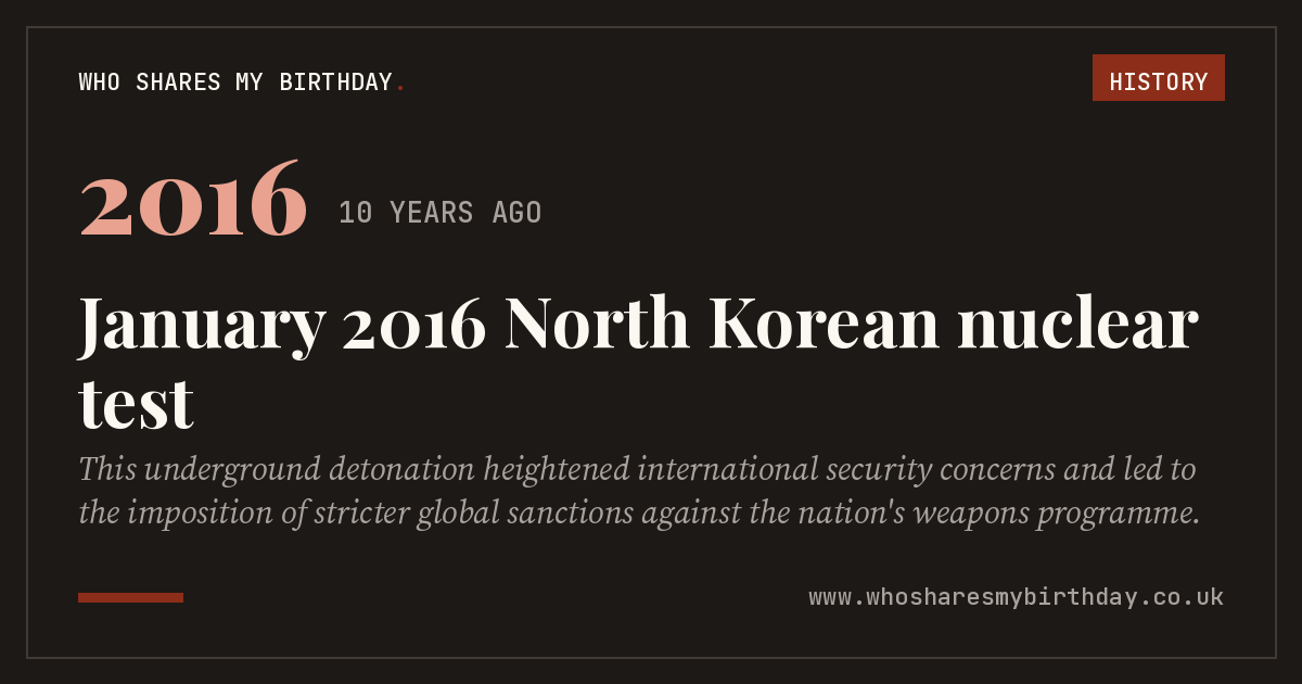 January 2016 North Korean nuclear test