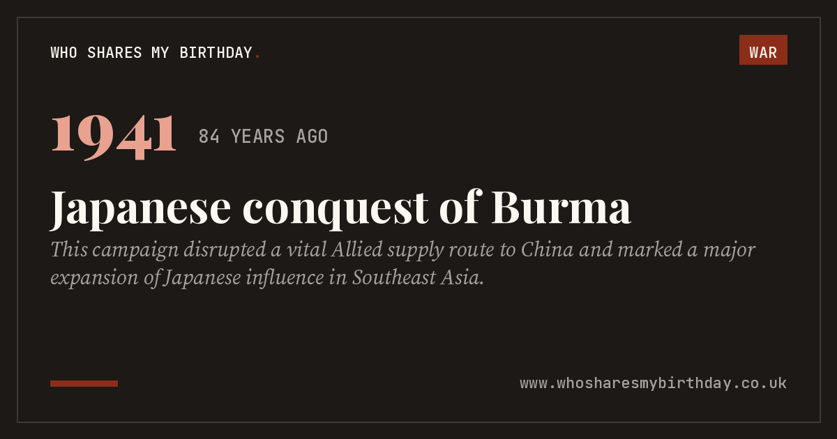Japanese conquest of Burma