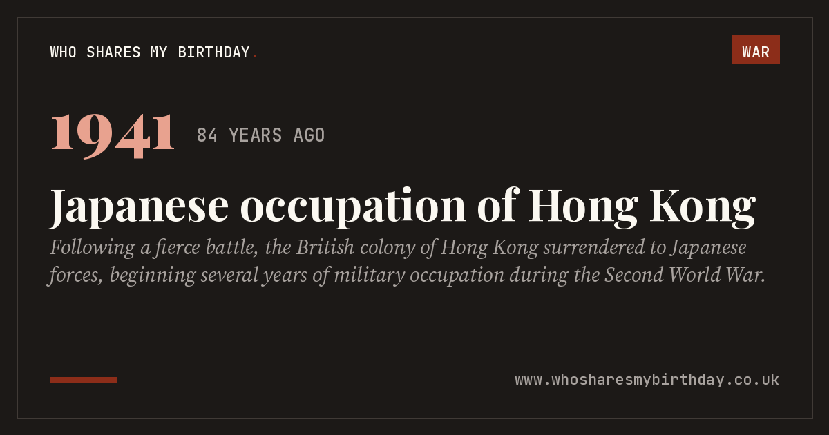 Japanese occupation of Hong Kong
