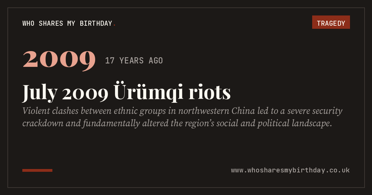 July 2009 Ürümqi riots