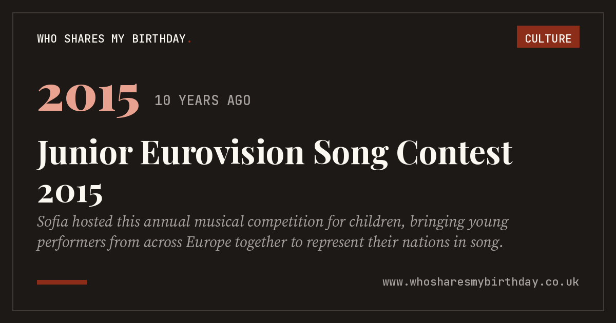 Junior Eurovision Song Contest 2015