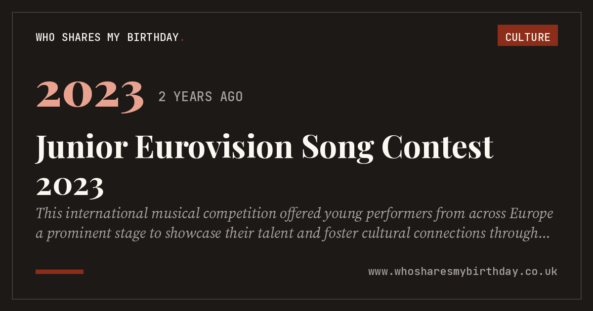 Junior Eurovision Song Contest 2023