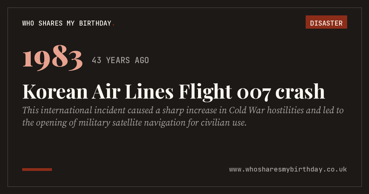 Korean Air Lines Flight 007 crash