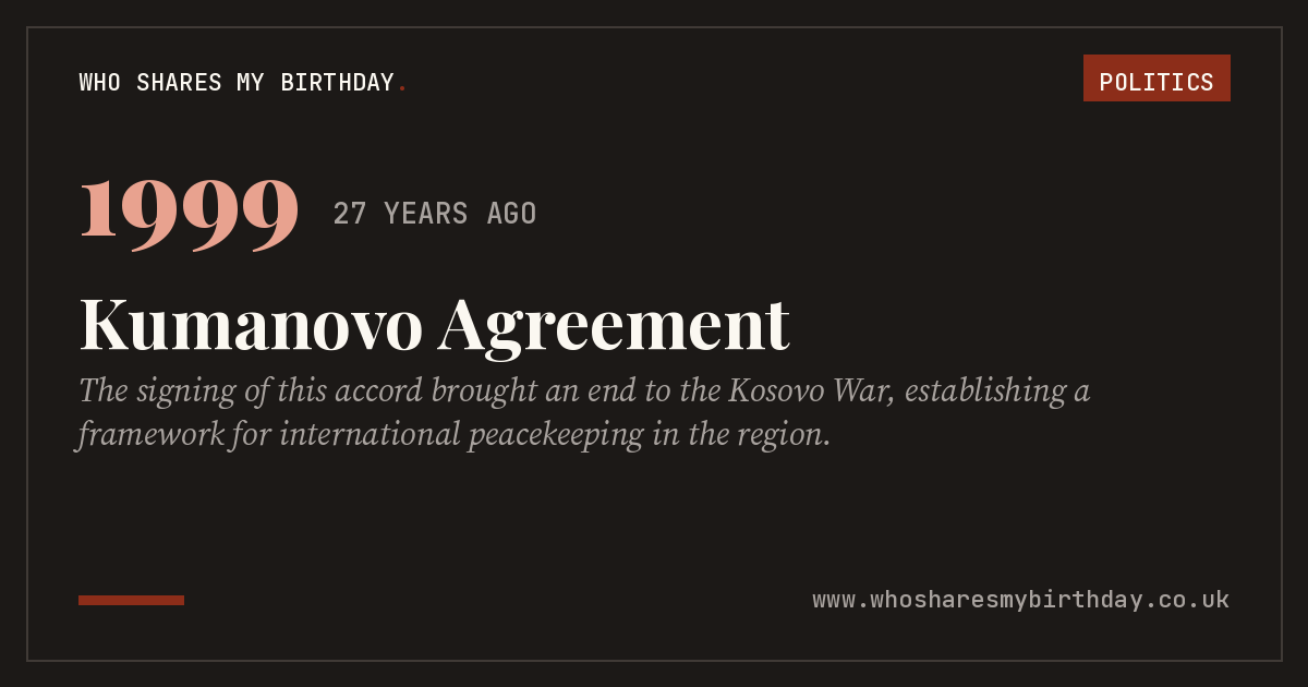 Kumanovo Agreement