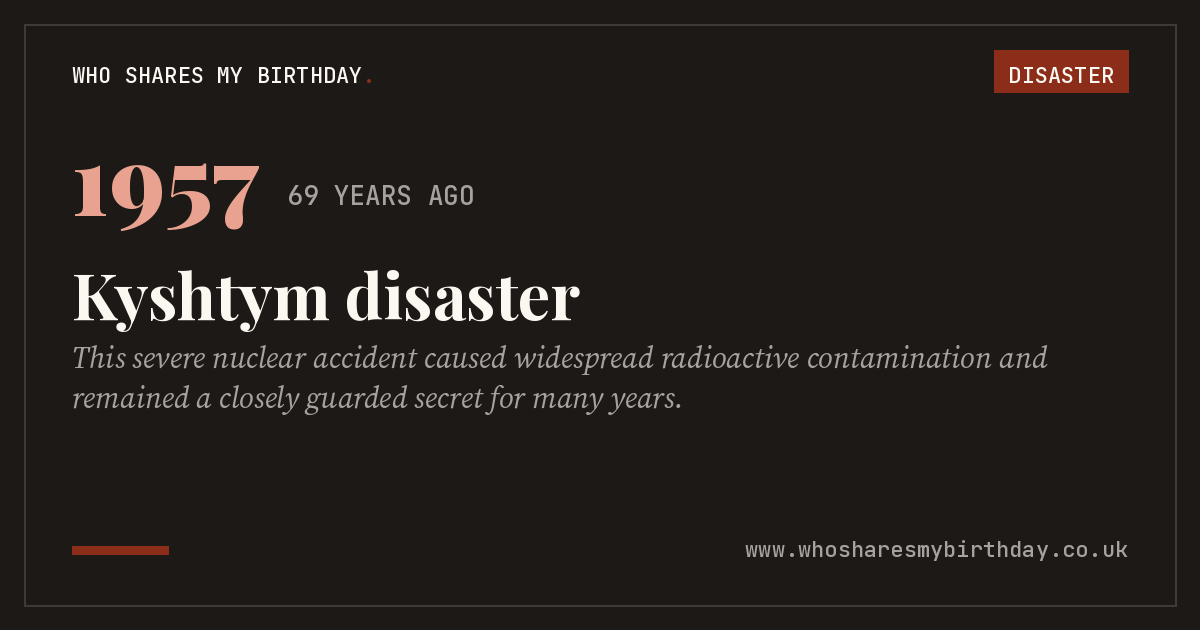 Kyshtym disaster