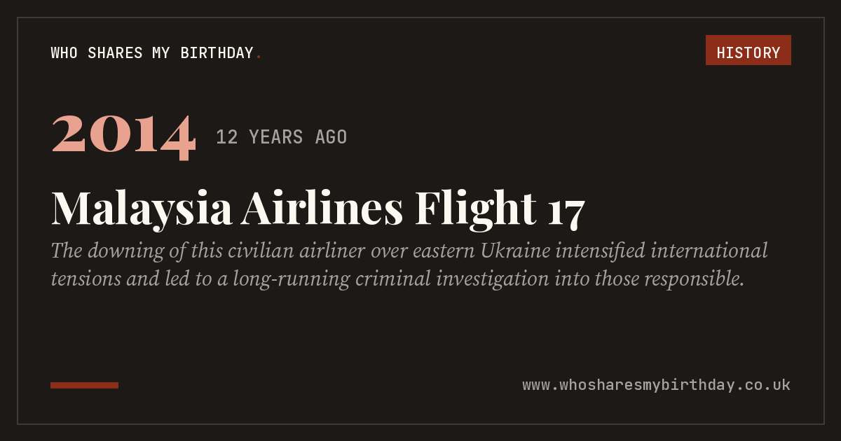 Malaysia Airlines Flight 17