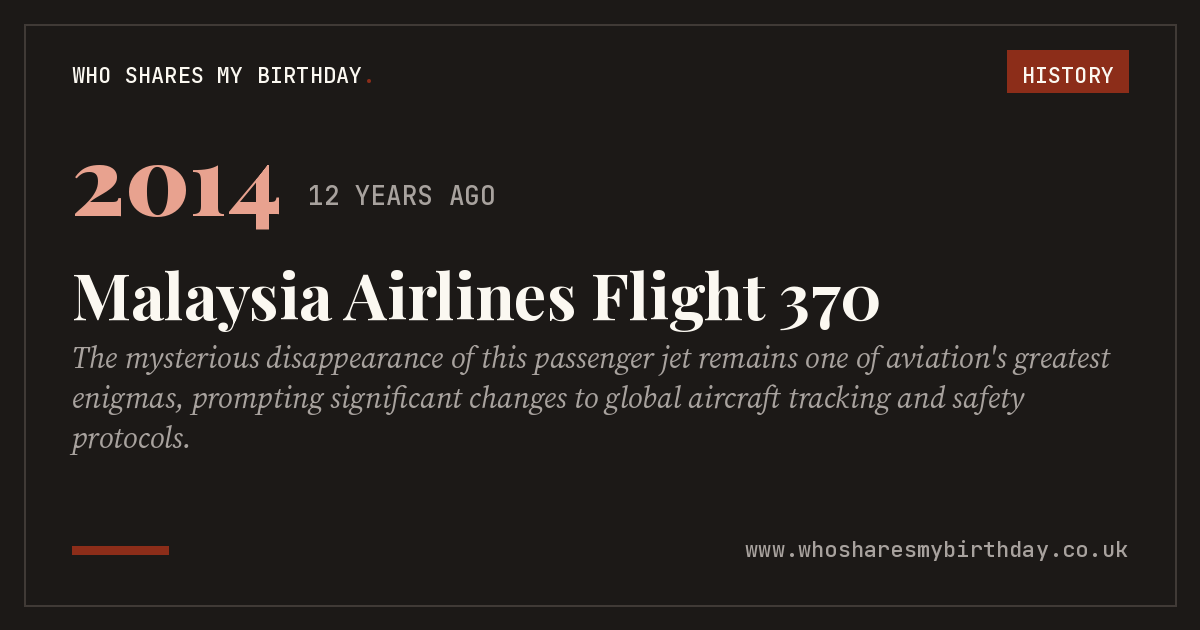 Malaysia Airlines Flight 370