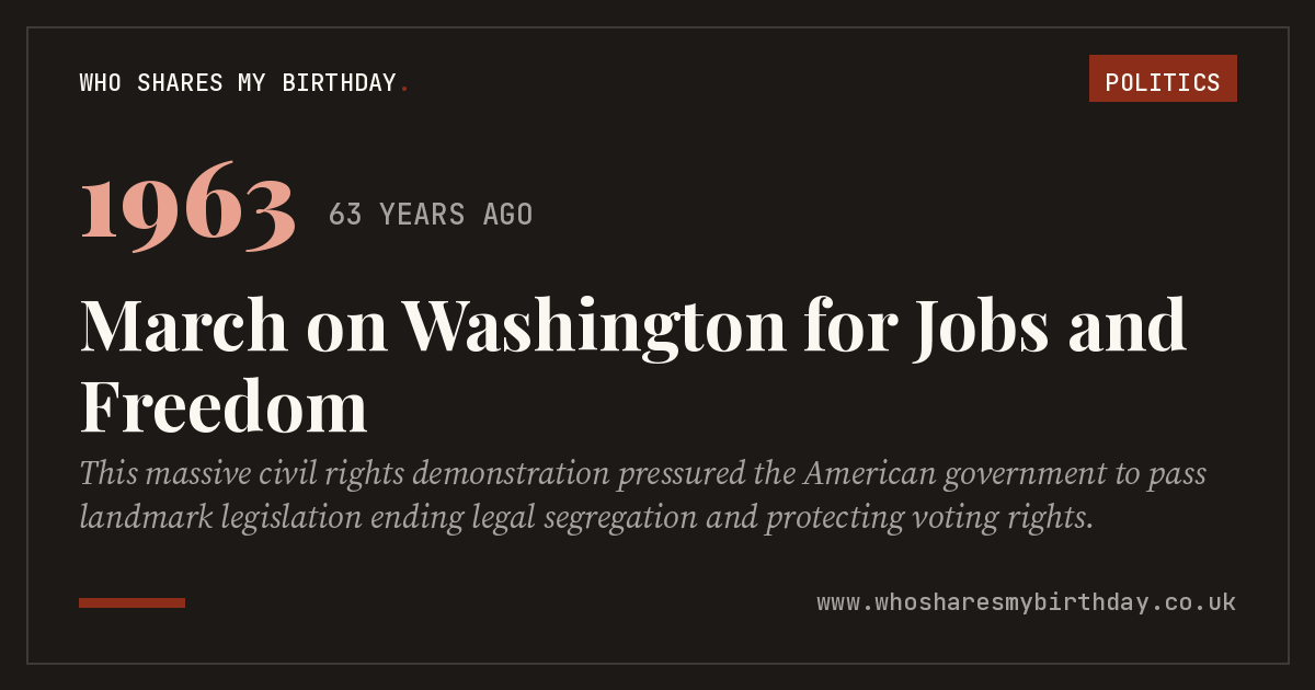 March on Washington for Jobs and Freedom