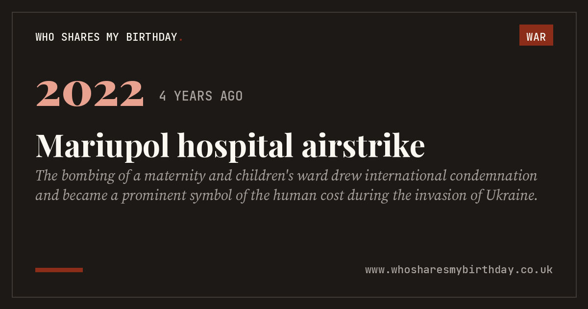 Mariupol hospital airstrike