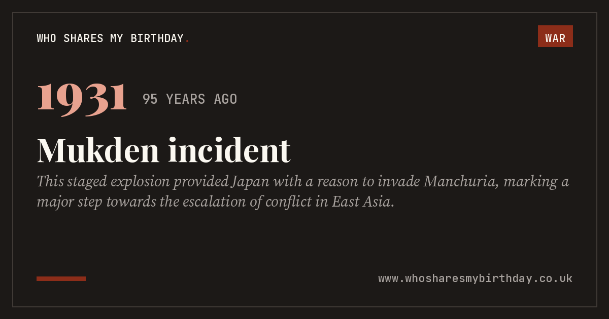 Mukden incident