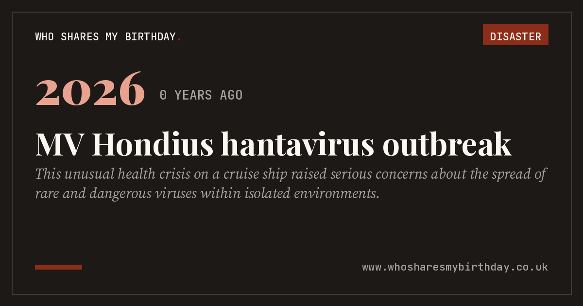 MV Hondius hantavirus outbreak