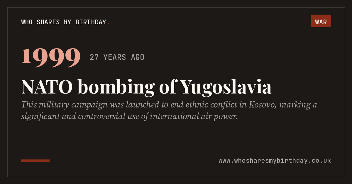 NATO bombing of Yugoslavia