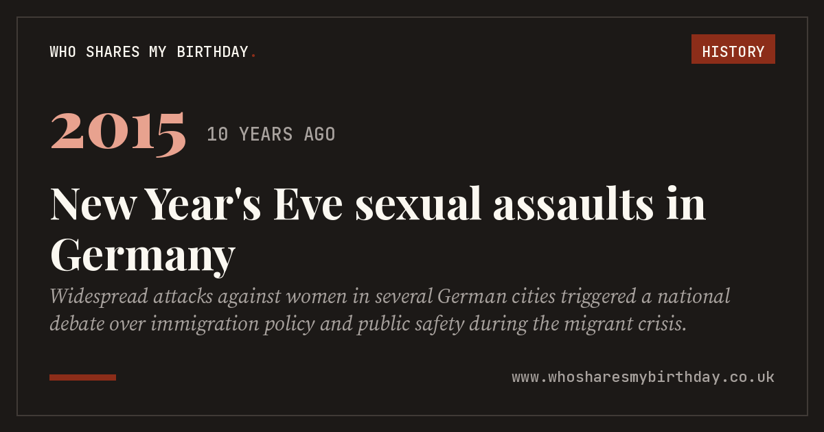 New Year's Eve sexual assaults in Germany
