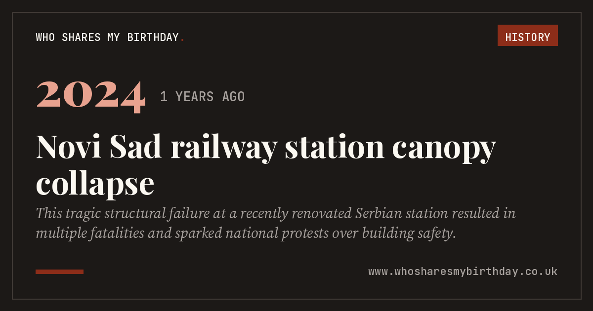 Novi Sad railway station canopy collapse