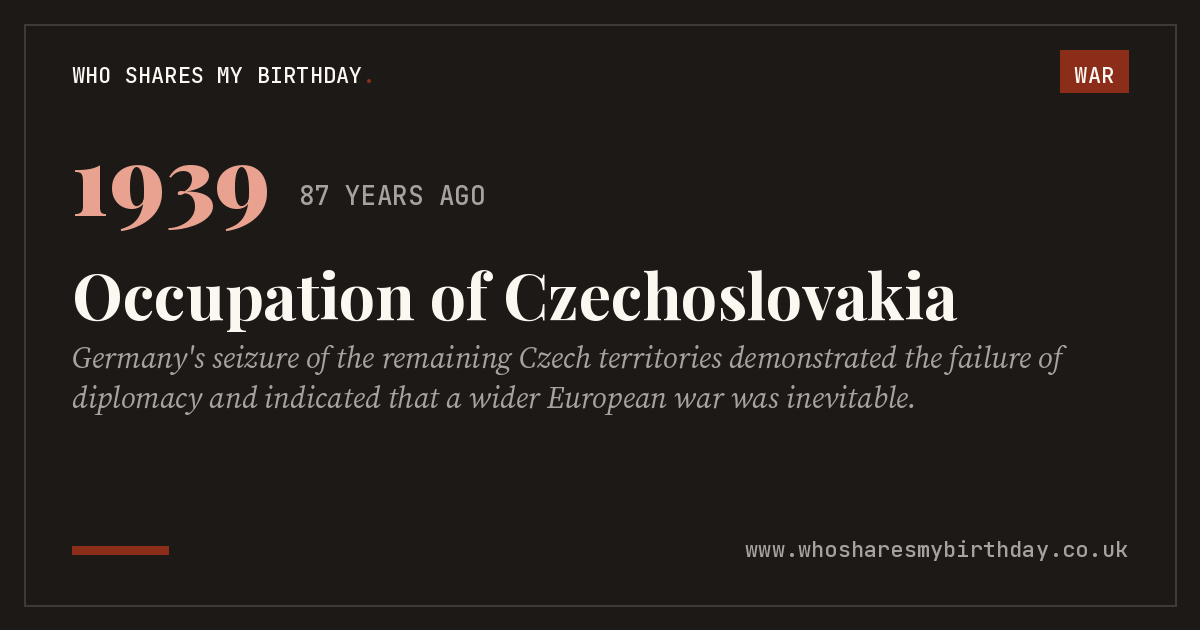 Occupation of Czechoslovakia