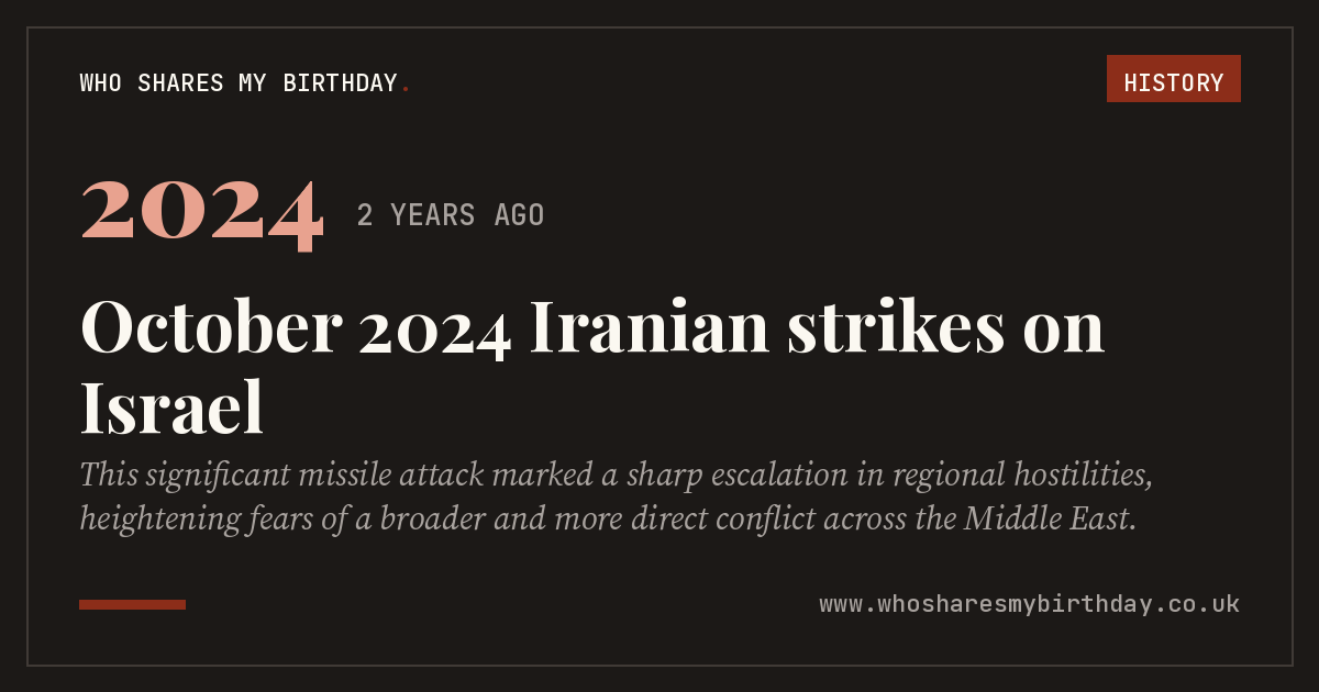 October 2024 Iranian strikes on Israel