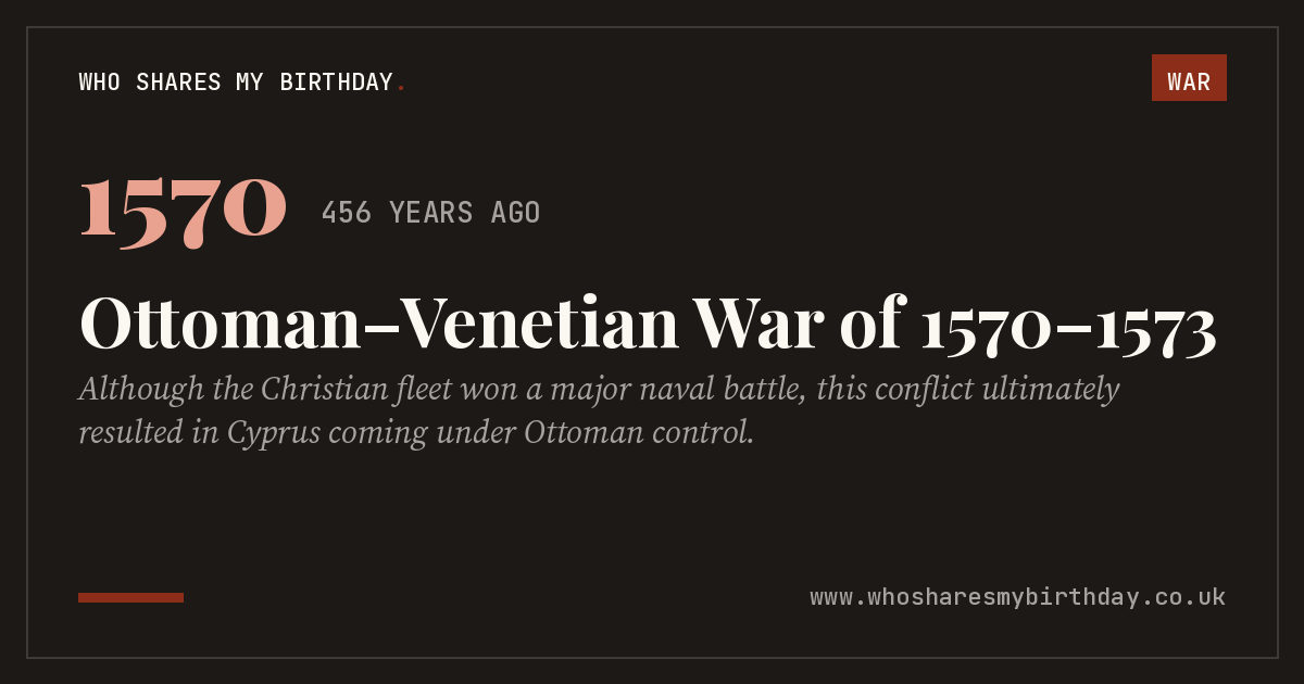 Ottoman–Venetian War of 1570–1573