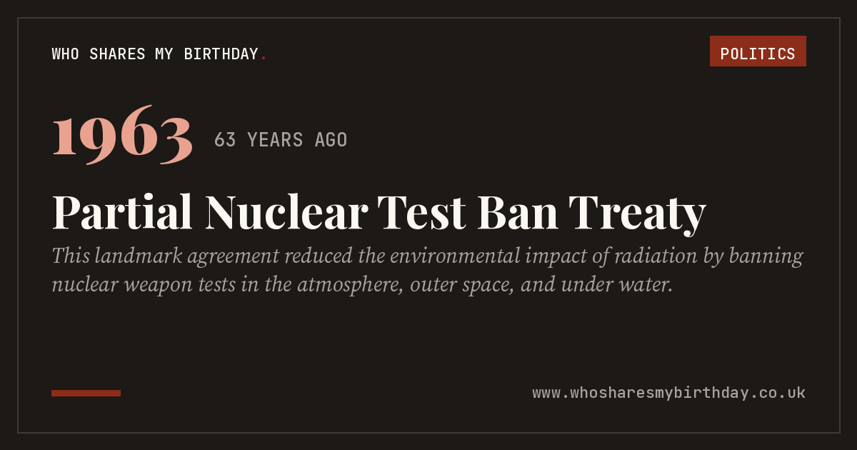 Partial Nuclear Test Ban Treaty