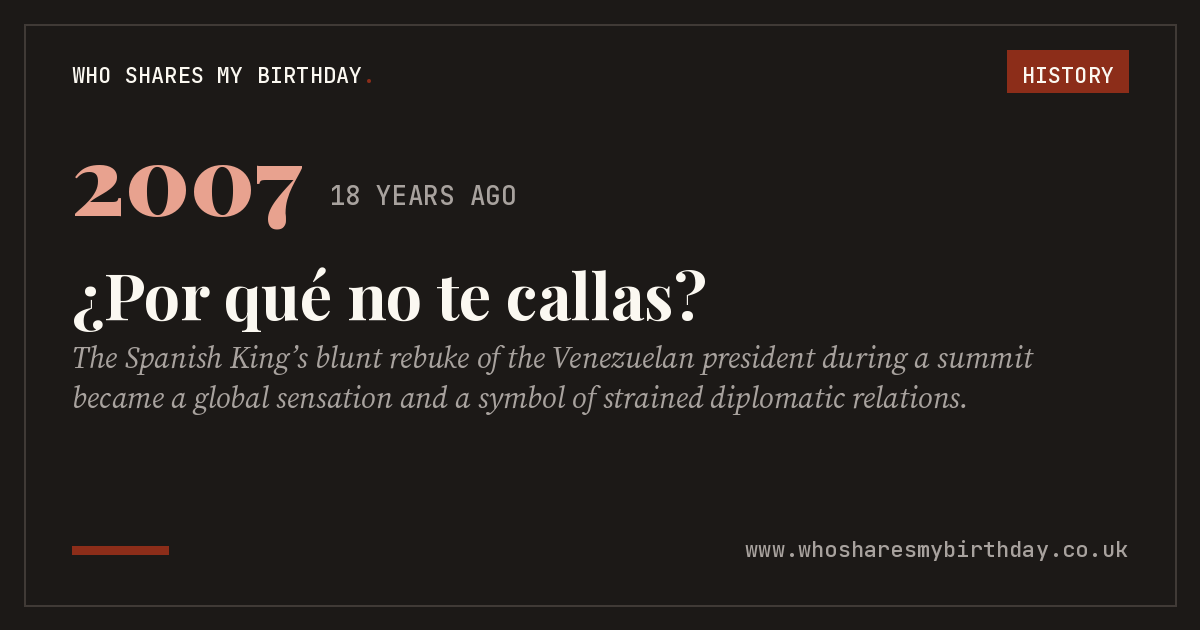 ¿Por qué no te callas?