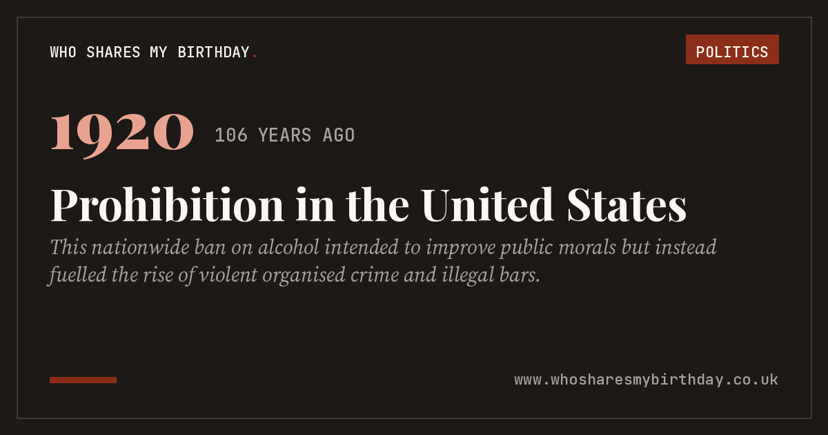 Prohibition in the United States