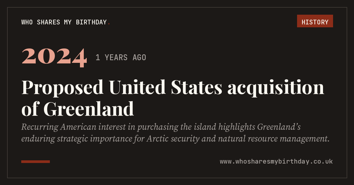 Proposed United States acquisition of Greenland