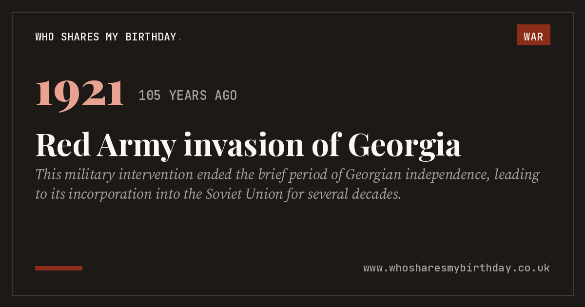 Red Army invasion of Georgia