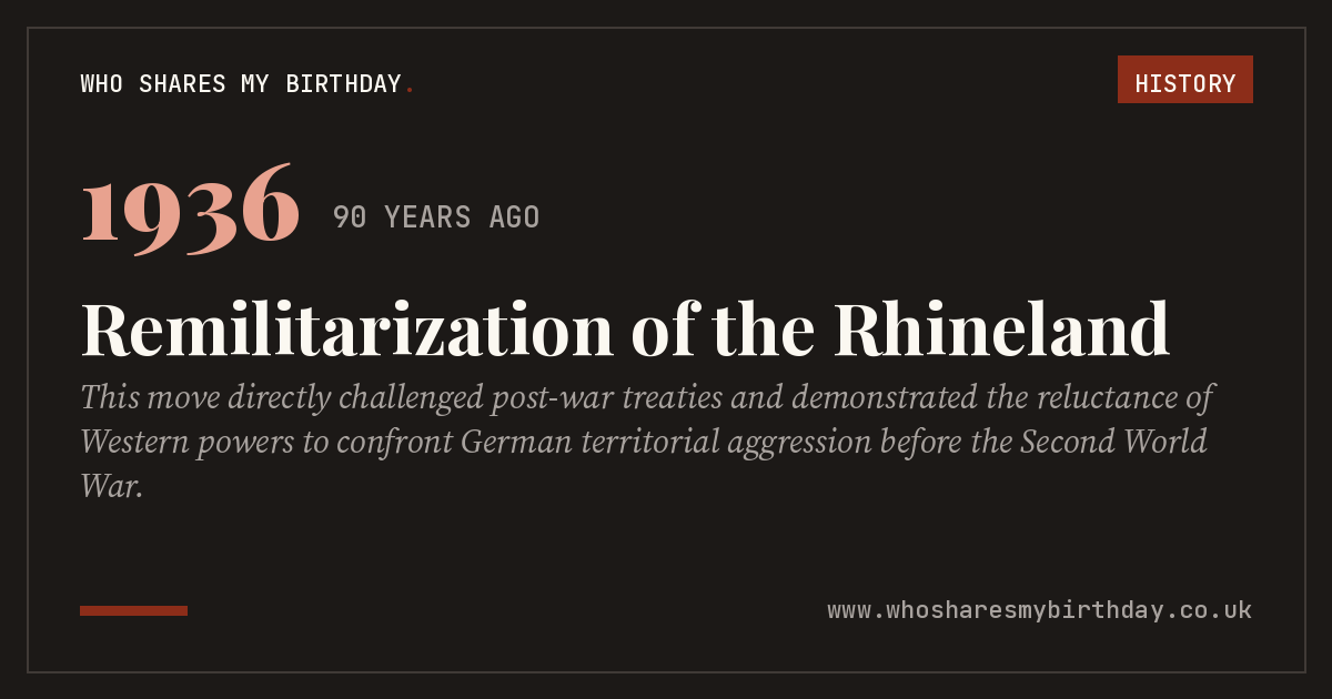 Remilitarization of the Rhineland