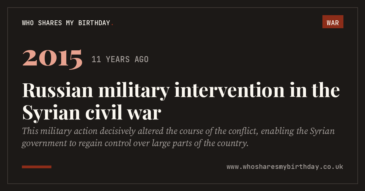 Russian military intervention in the Syrian civil war