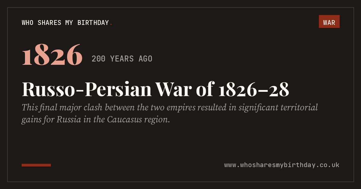 Russo-Persian War of 1826–28