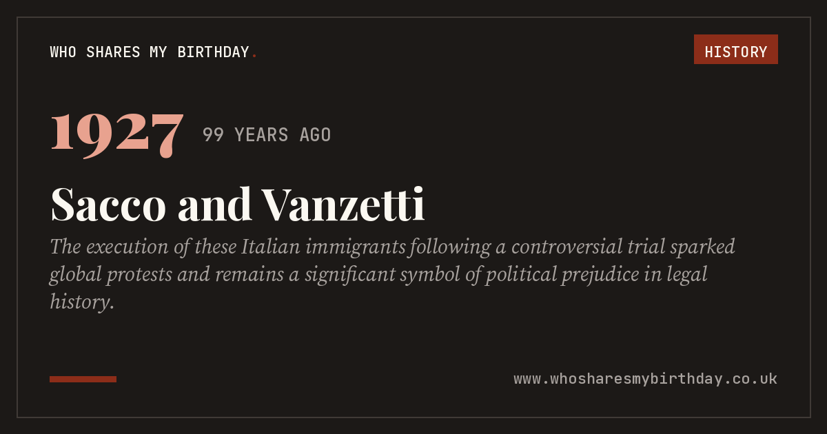 Sacco and Vanzetti