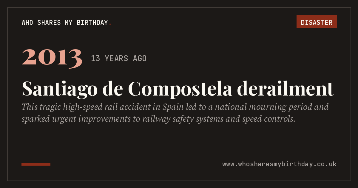 Santiago de Compostela derailment