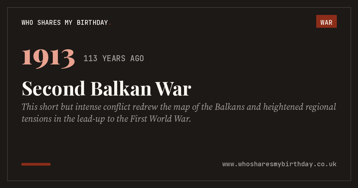 Second Balkan War