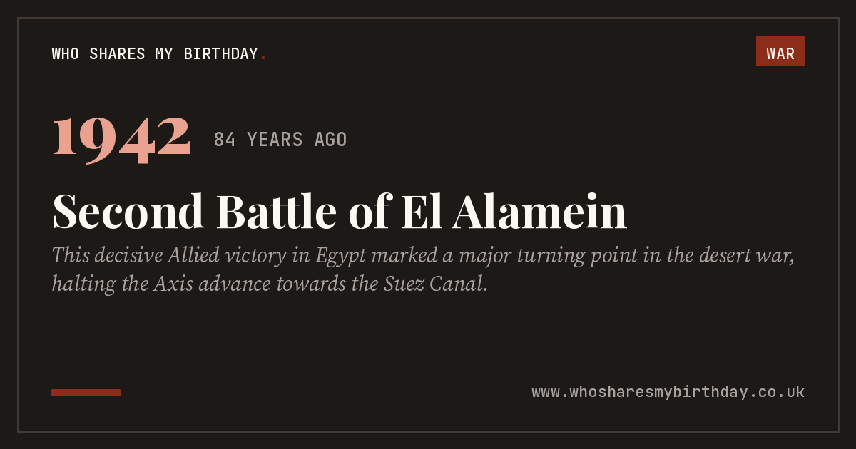 Second Battle of El Alamein