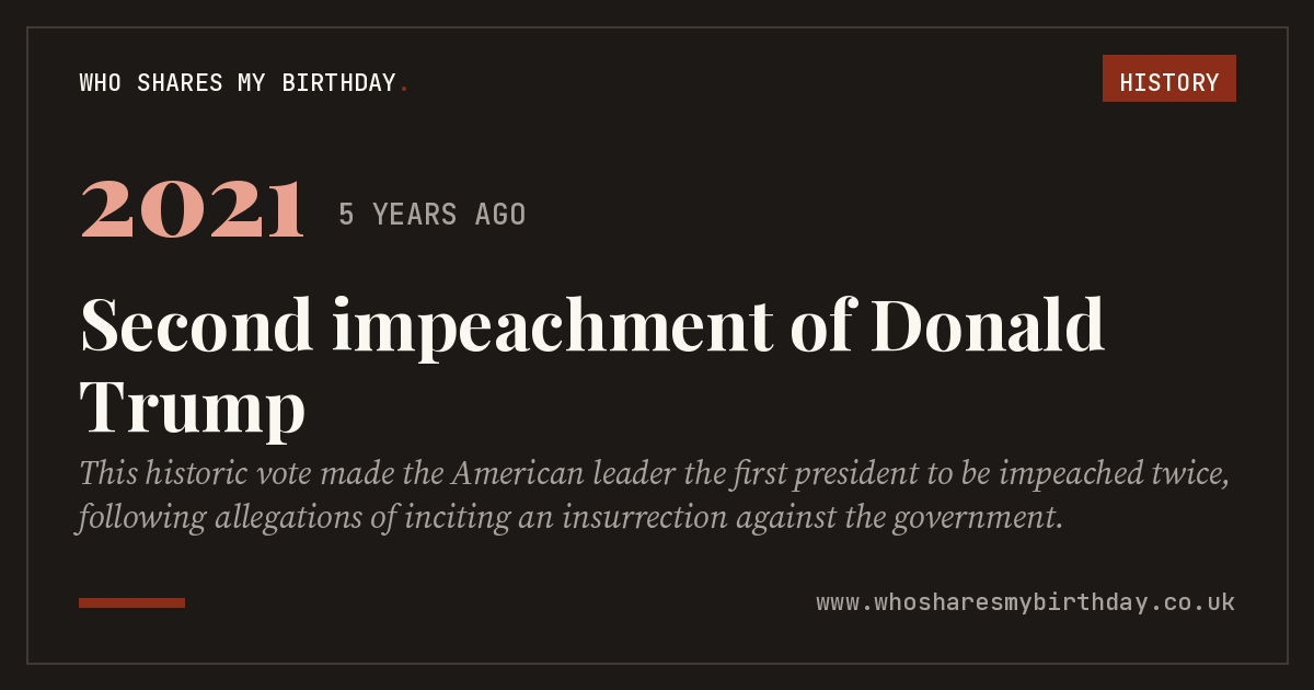 Second impeachment of Donald Trump