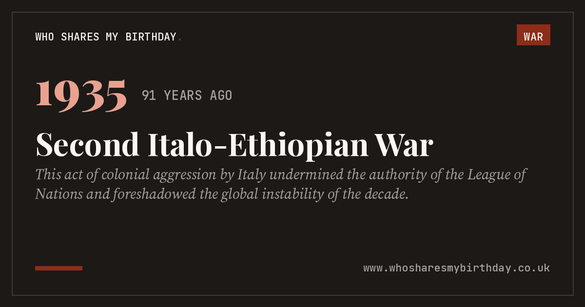 Second Italo-Ethiopian War