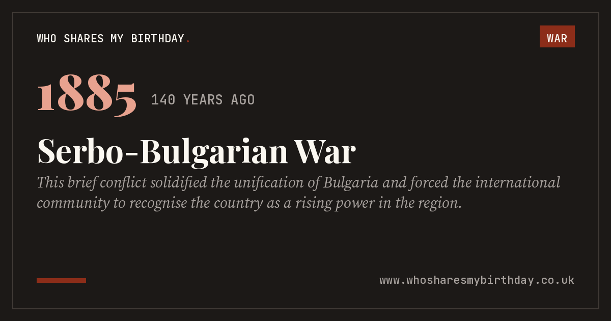 Serbo-Bulgarian War