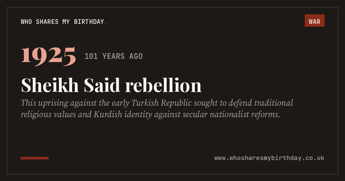 Sheikh Said rebellion
