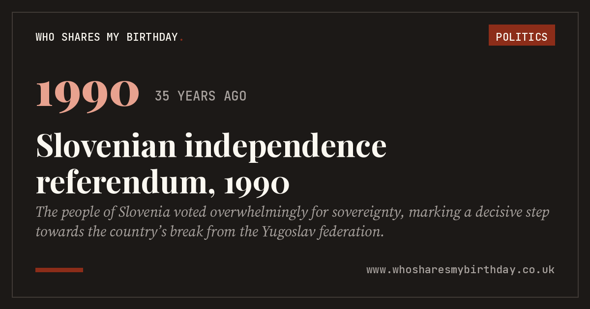 Slovenian independence referendum, 1990