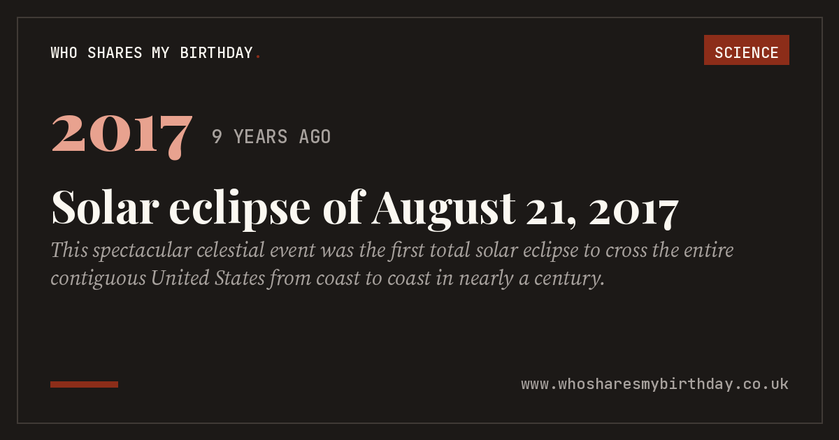 Solar eclipse of August 21, 2017